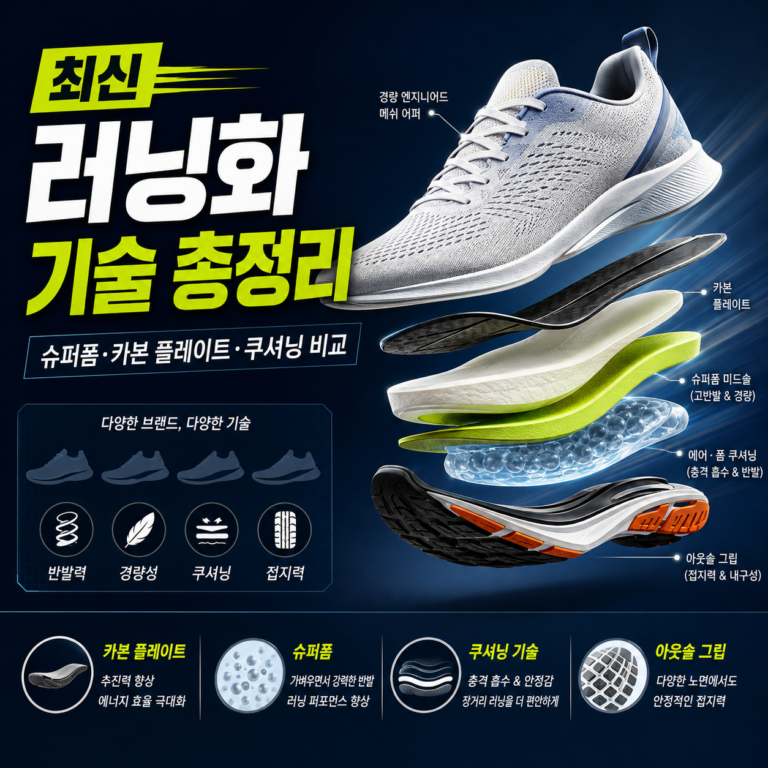 최신 러닝화 기술 총정리, 브랜드별 슈퍼폼·카본 플레이트·쿠셔닝은 무엇이 다를까? 4 기술